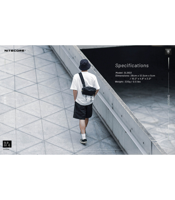 ΤΣΑΝΤΑΚΙ NITECORE EDC, SLB03, High Strength 500D Polyester Fabric, 1.6lt