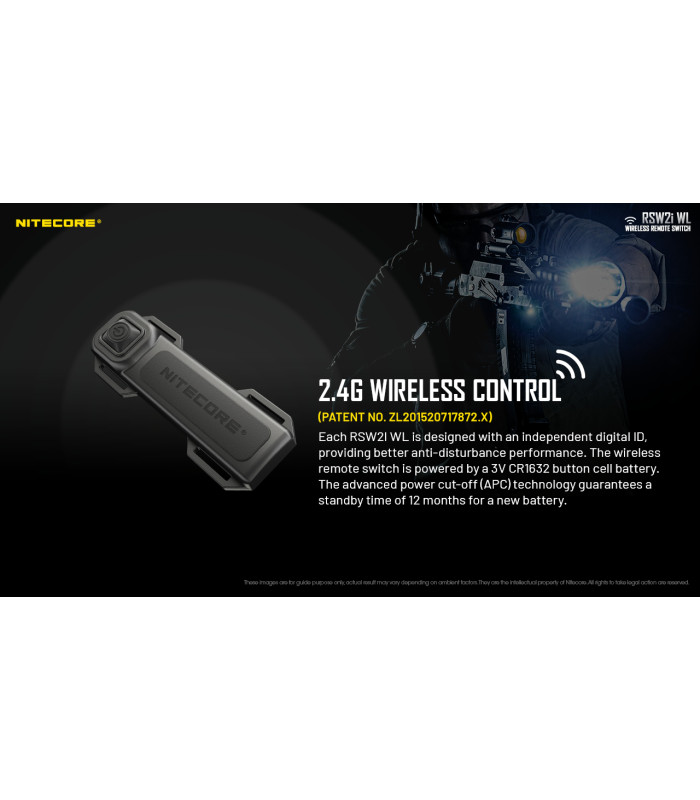 ΔΙΑΚΟΠΤΗΣ ΑΣΥΡΜΑΤΟΣ, NITECORE, RSW2i WL , 2.4G wireless control