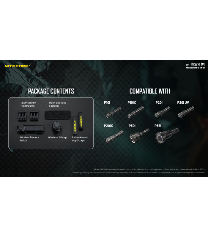 ΔΙΑΚΟΠΤΗΣ ΑΣΥΡΜΑΤΟΣ, NITECORE, RSW2i WL , 2.4G wireless control