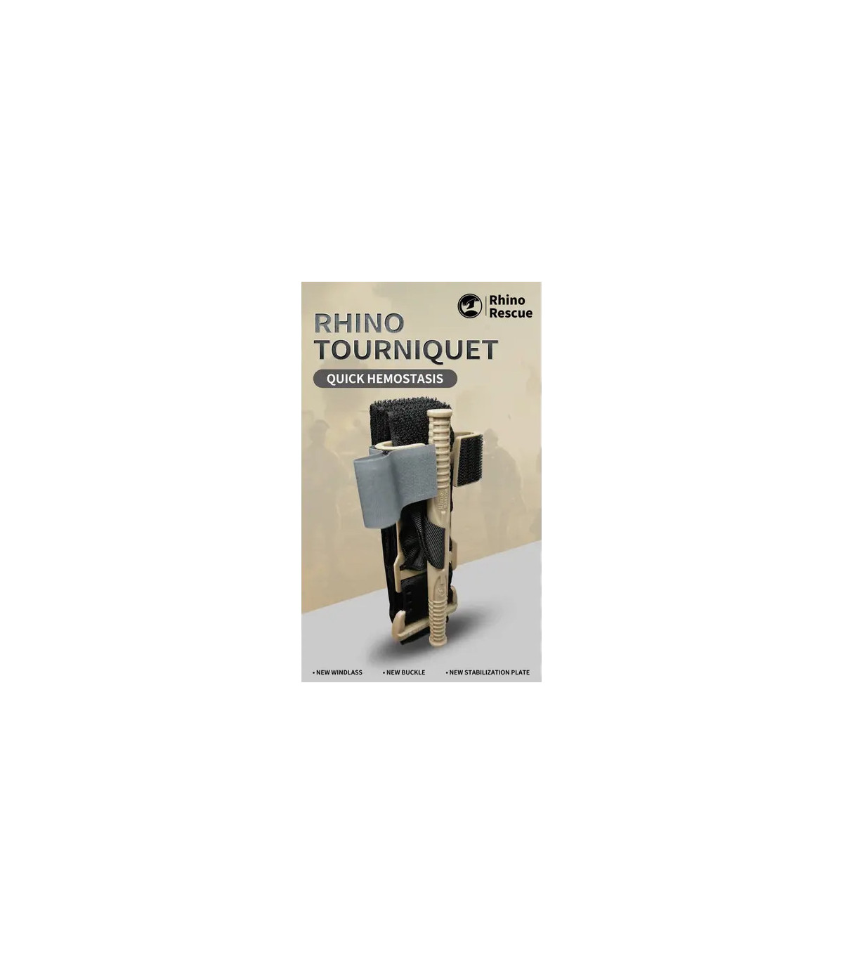 Ιμάντας Ισχαιμικής Περίδεσης Rhino Rescue Tourniquet Με Πλαστική Ράβδο Σύσφιξης | Sabotage Oddal