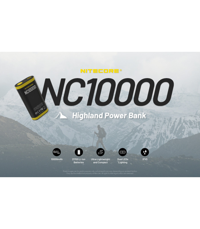 POWER BANK NITECORE NC10000+USB-C cable