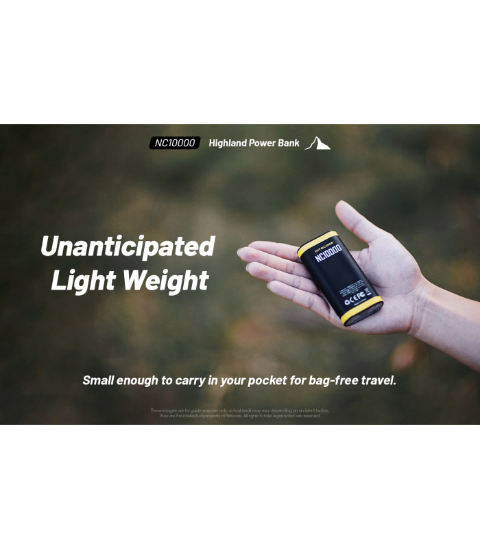 POWER BANK NITECORE NC10000+USB-C cable
