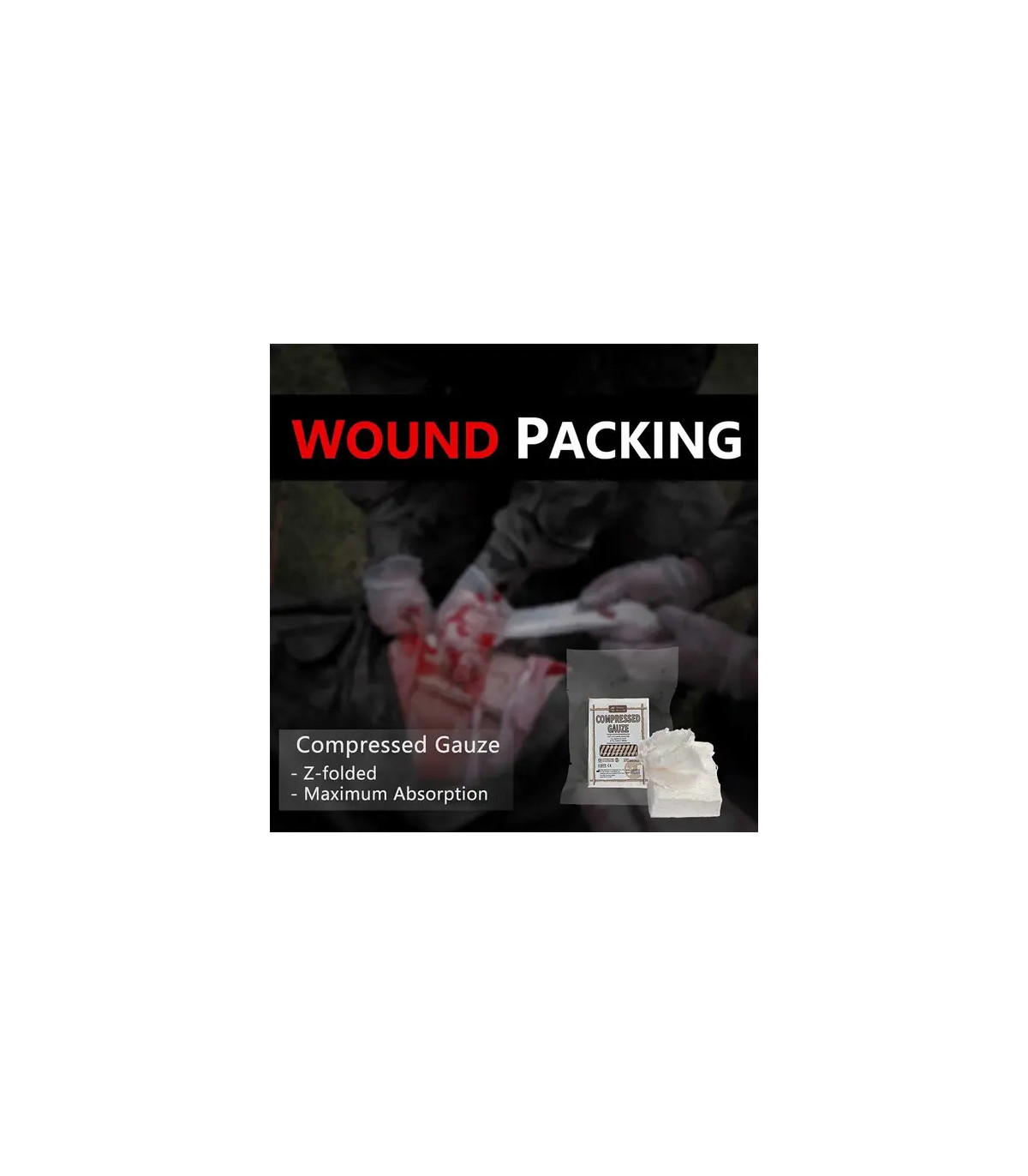 Rhino Rescue Compressed Gauze Z-Fold Sterile | Sabotage Oddal