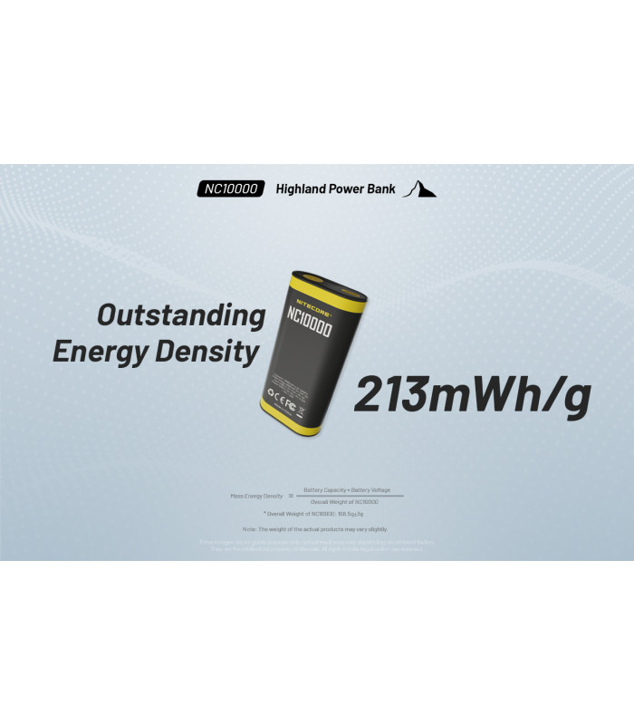 POWER BANK NITECORE NC10000+USB-C cable