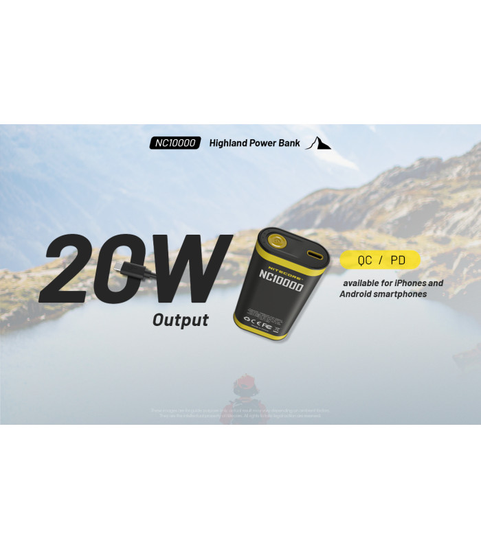 POWER BANK NITECORE NC10000+USB-C cable