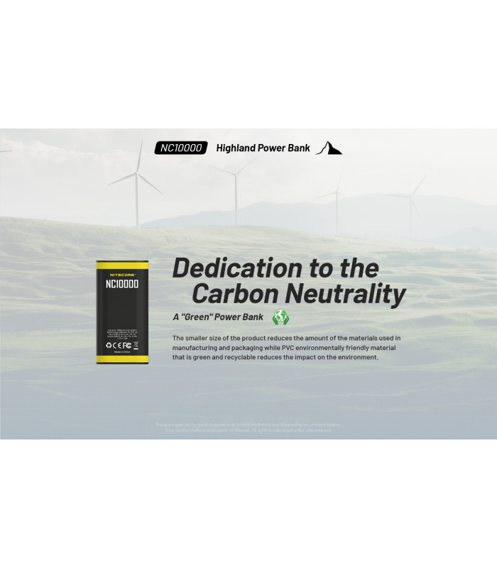 POWER BANK NITECORE NC10000+USB-C cable