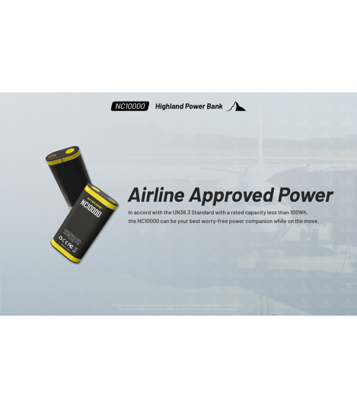 POWER BANK NITECORE NC10000+USB-C cable