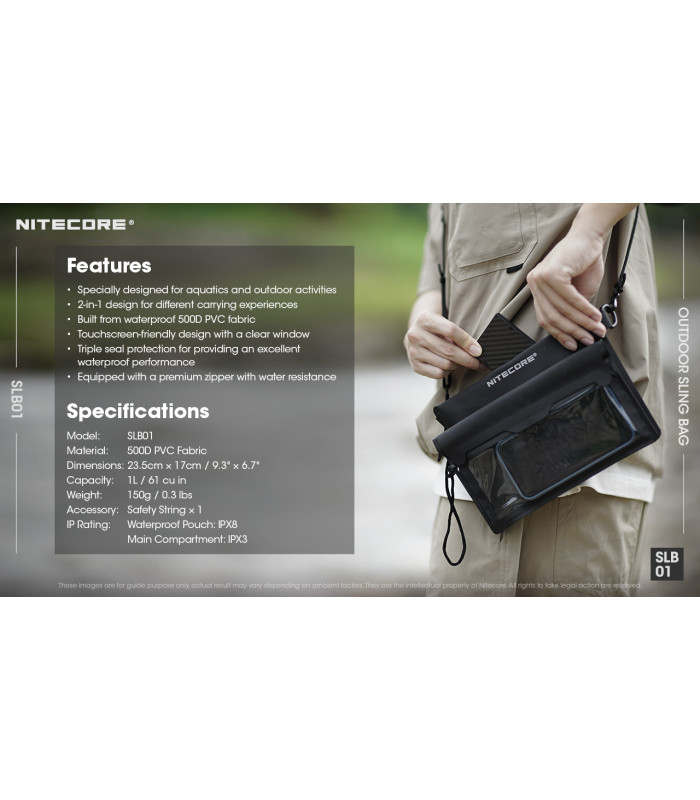 ΤΣΑΝΤΑΚΙ NITECORE EDC, SLB01, Waterproof 500D 500D PVC Fabric