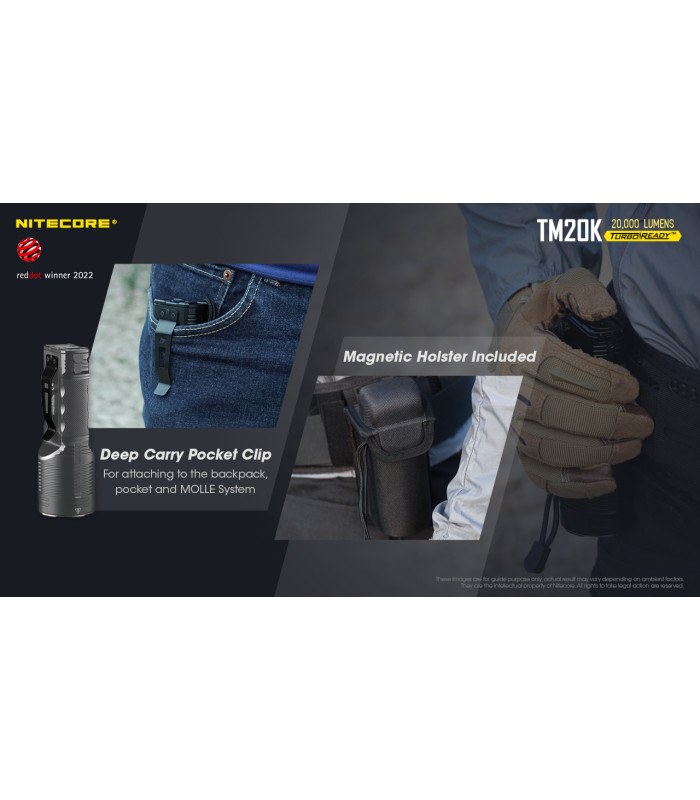 ΦΑΚΟΣ LED NITECORE Tiny Monster TM20K, 20.000Lumens, 290 Μέτρα