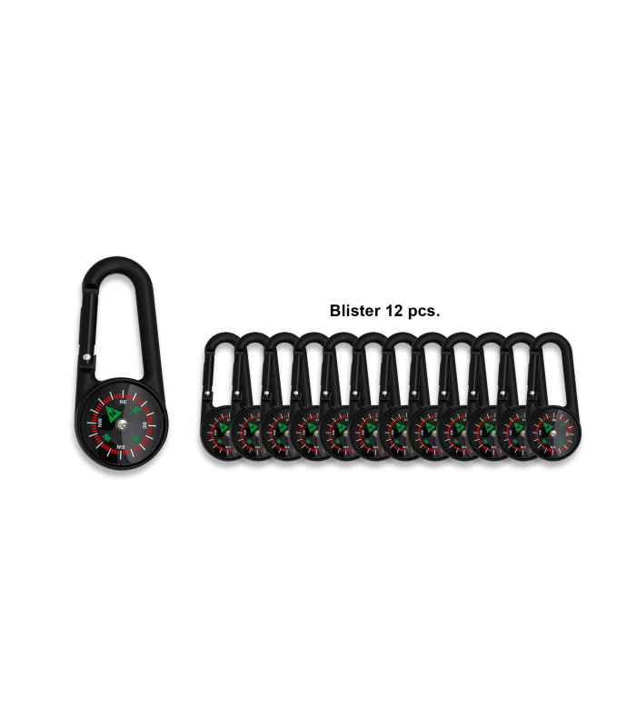 ΜΠΡΕΛΟΚ Albainox Carabiner με Πυξίδα, Snap hook with compass, 7.30 cm