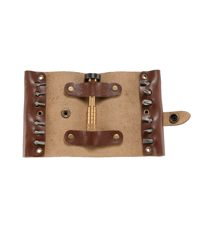 CRKT HEX BIT DRIVER LEATHER TOOL ROLL