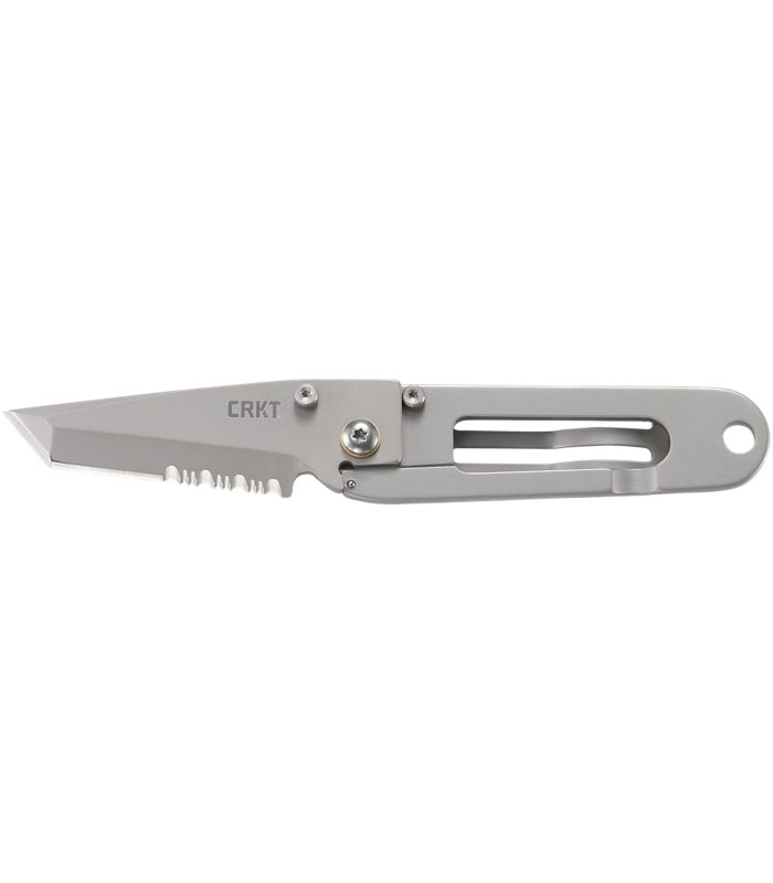 CRKT K.I.S.S. SILVER W/TRIPLE POINT SERRATIONS