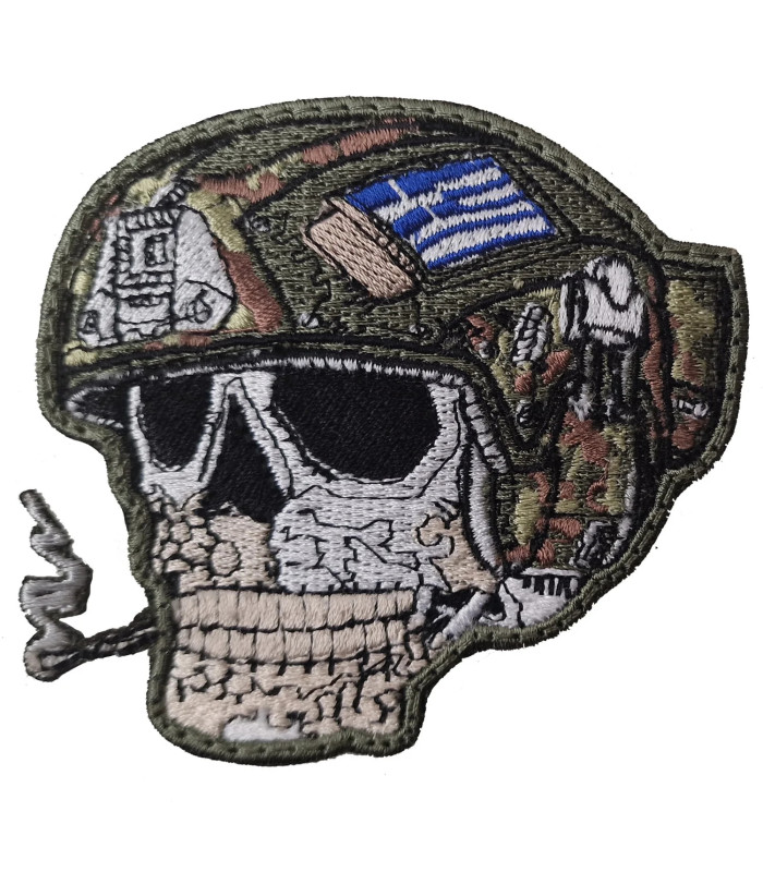 Σήμα Skull Smoke Νεκροκεφαλή Patch Κεντητό | Sabotage Oddal