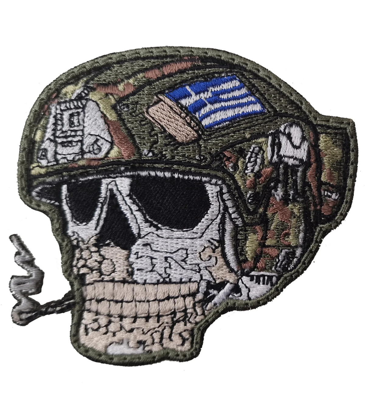 Σήμα Skull Smoke Νεκροκεφαλή Patch Κεντητό | Sabotage Oddal