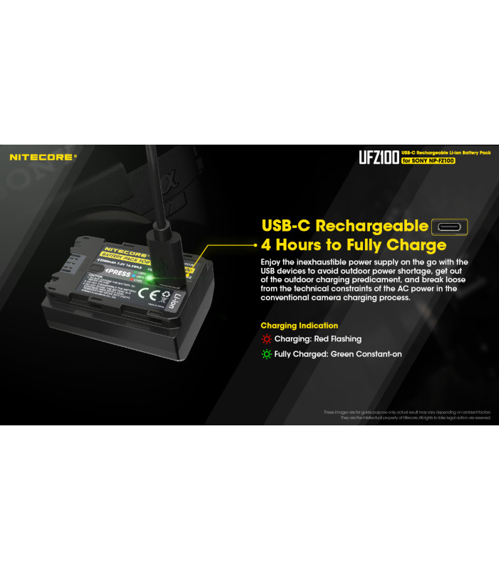 ΜΠΑΤΑΡΙΑ NITECORE for SONY UFZ-100, 7.2V , 2250mAh, 16.2Wh