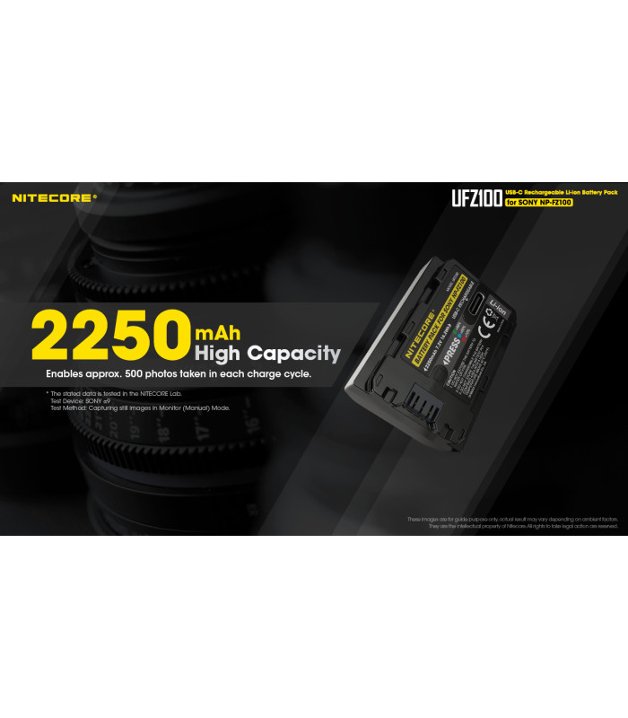 ΜΠΑΤΑΡΙΑ NITECORE for SONY UFZ-100, 7.2V , 2250mAh, 16.2Wh