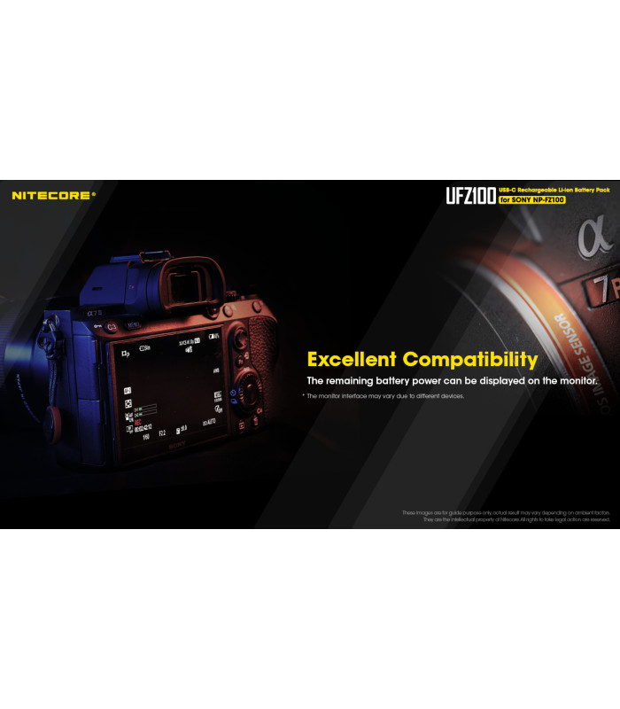 ΜΠΑΤΑΡΙΑ NITECORE for SONY UFZ-100, 7.2V , 2250mAh, 16.2Wh