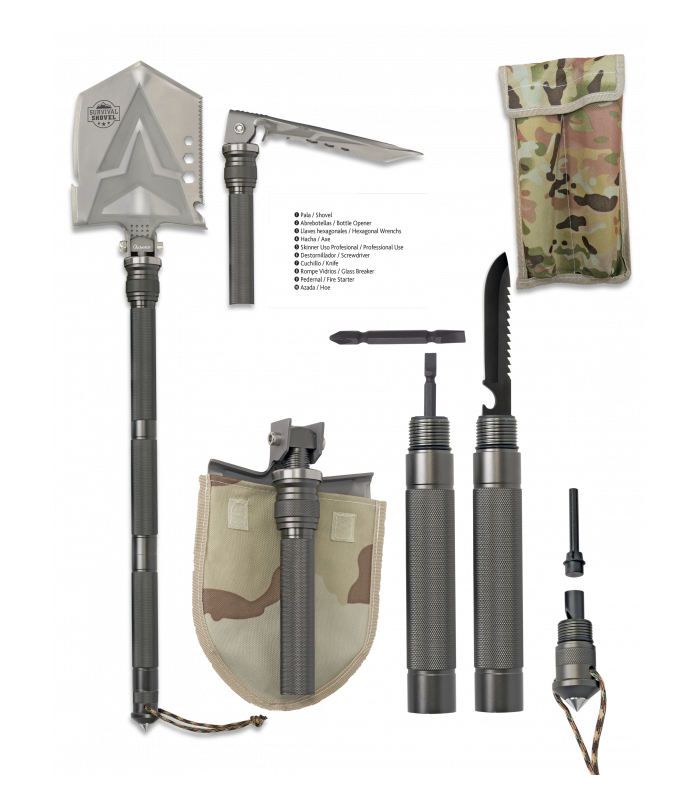 ΦΤΥΑΡΙ ΠΤΥΣΣΟΜΕΝΟ ALBAINOX, Professional Survival shovel. 82 cm, 33084