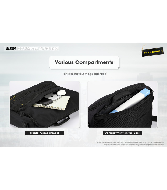 ΤΣΑΝΤΑΚΙ NITECORE EDC, SLB09, High Strength 500D Polyester Fabric, 9lt