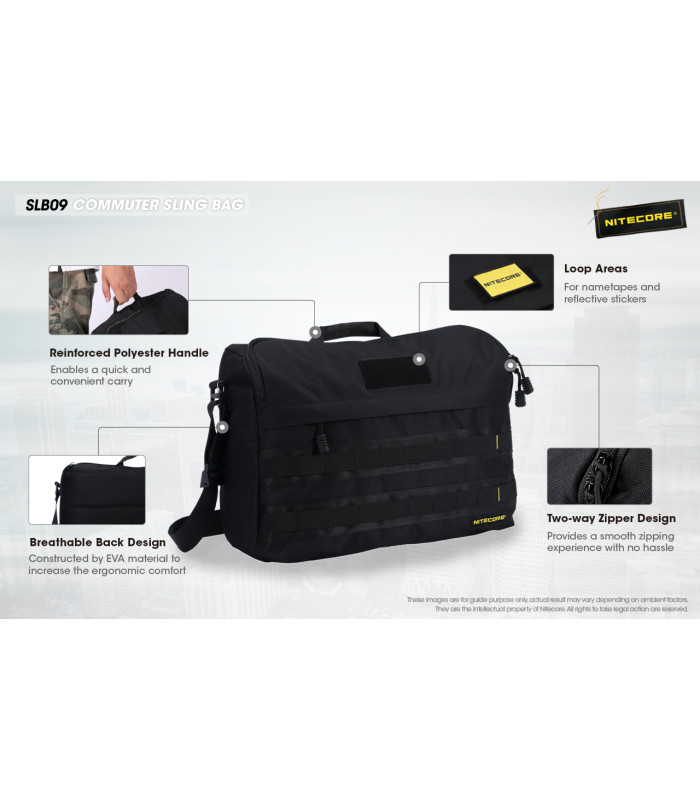 ΤΣΑΝΤΑΚΙ NITECORE EDC, SLB09, High Strength 500D Polyester Fabric, 9lt