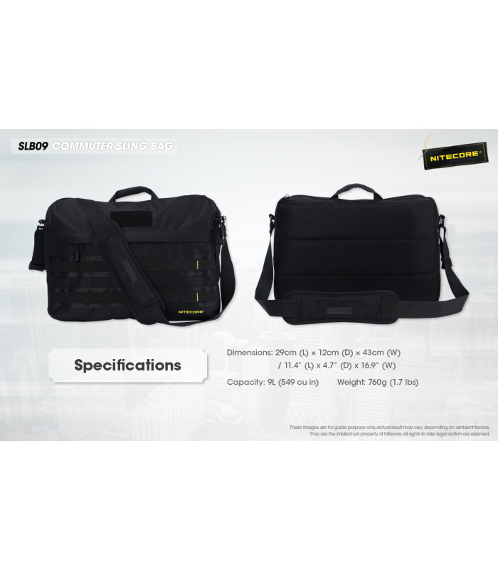 ΤΣΑΝΤΑΚΙ NITECORE EDC, SLB09, High Strength 500D Polyester Fabric, 9lt