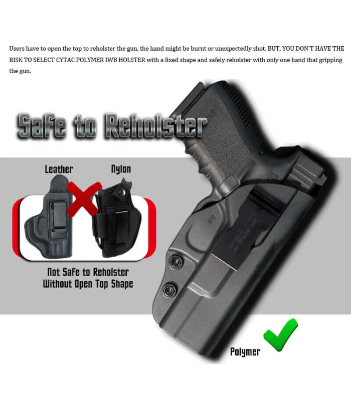 ΘΗΚΗ ΠΙΣΤΟΛΙΟΥ CYTAC, Εσωτερική με κλιπ για Jericho 941, Black