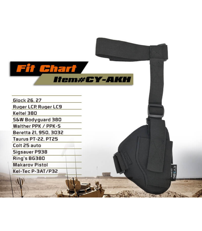 ΘΗΚΗ ΠΙΣΤΟΛΙΟΥ CYTAC, Κρυφή θήκη αστραγάλου, Black