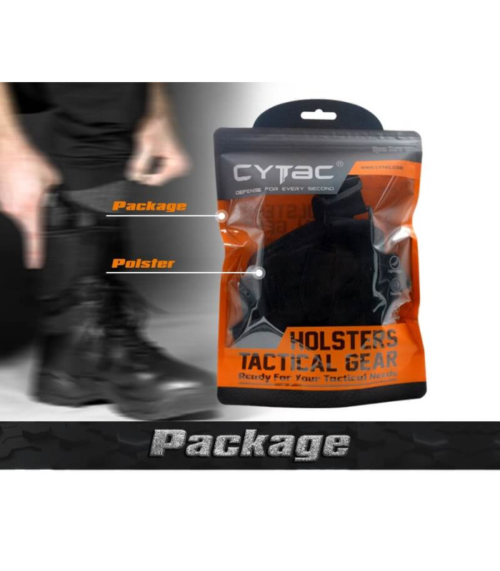 ΘΗΚΗ ΠΙΣΤΟΛΙΟΥ CYTAC, Κρυφή θήκη αστραγάλου, Black