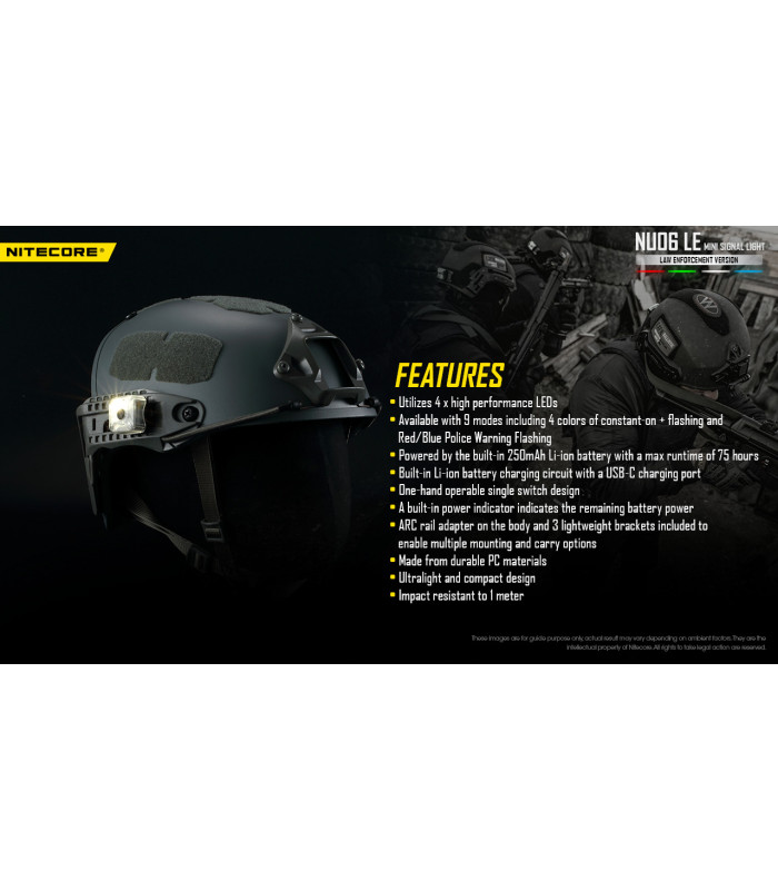 ΦΑΚΟΣ LED NITECORE HEADLAMP NU06LE