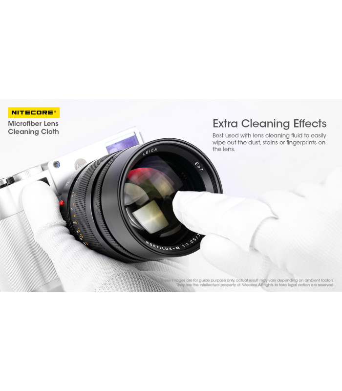 MICROFIBER LENS CLEANING CLOTHS, NITECORE
