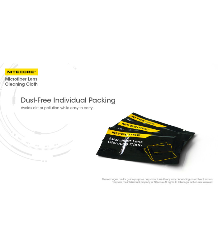 MICROFIBER LENS CLEANING CLOTHS, NITECORE