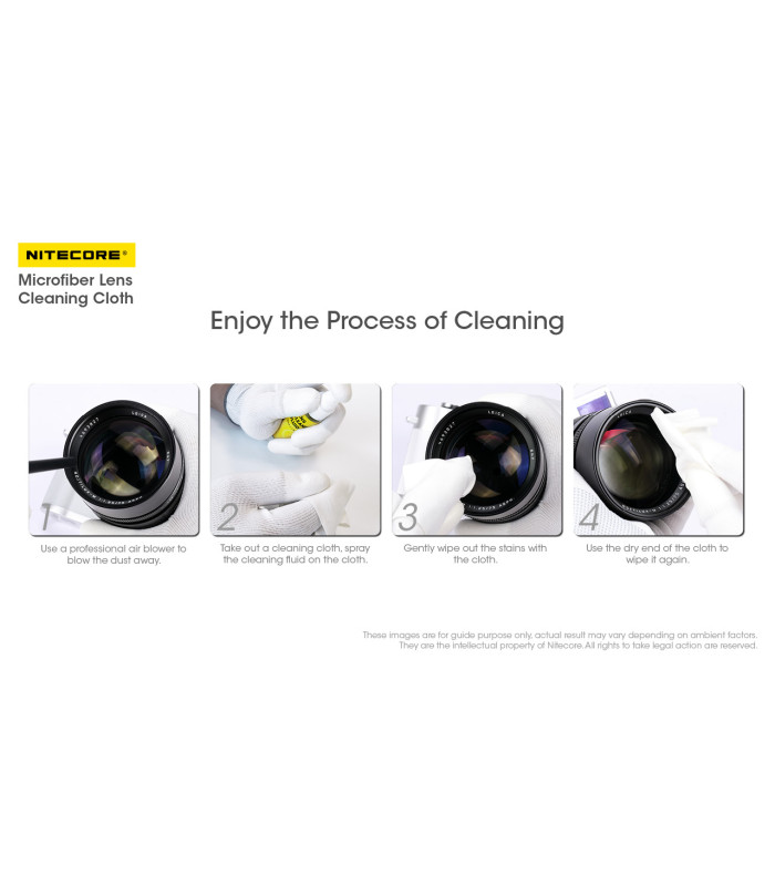 MICROFIBER LENS CLEANING CLOTHS, NITECORE