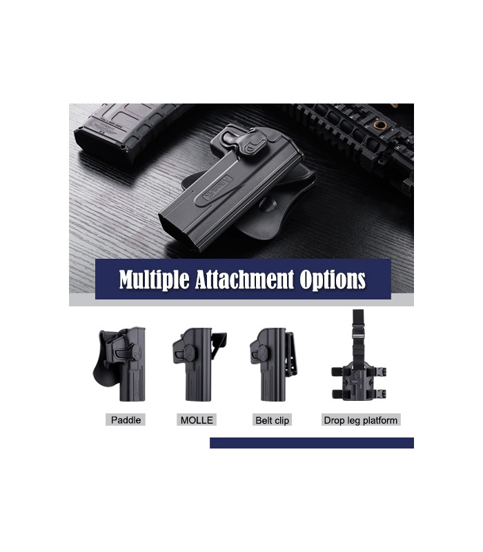 ΘΗΚΗ ΠΙΣΤΟΛΙΟΥ AMOMAX, DESERT EAGLE, RH, Black