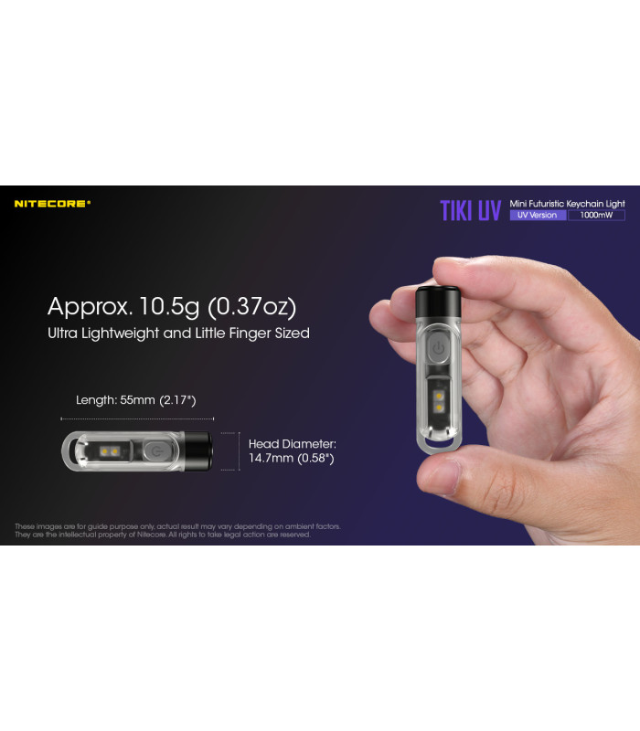 ΦΑΚΟΣ LED NITECORE TIKI UV, USB-C, 1000 mW