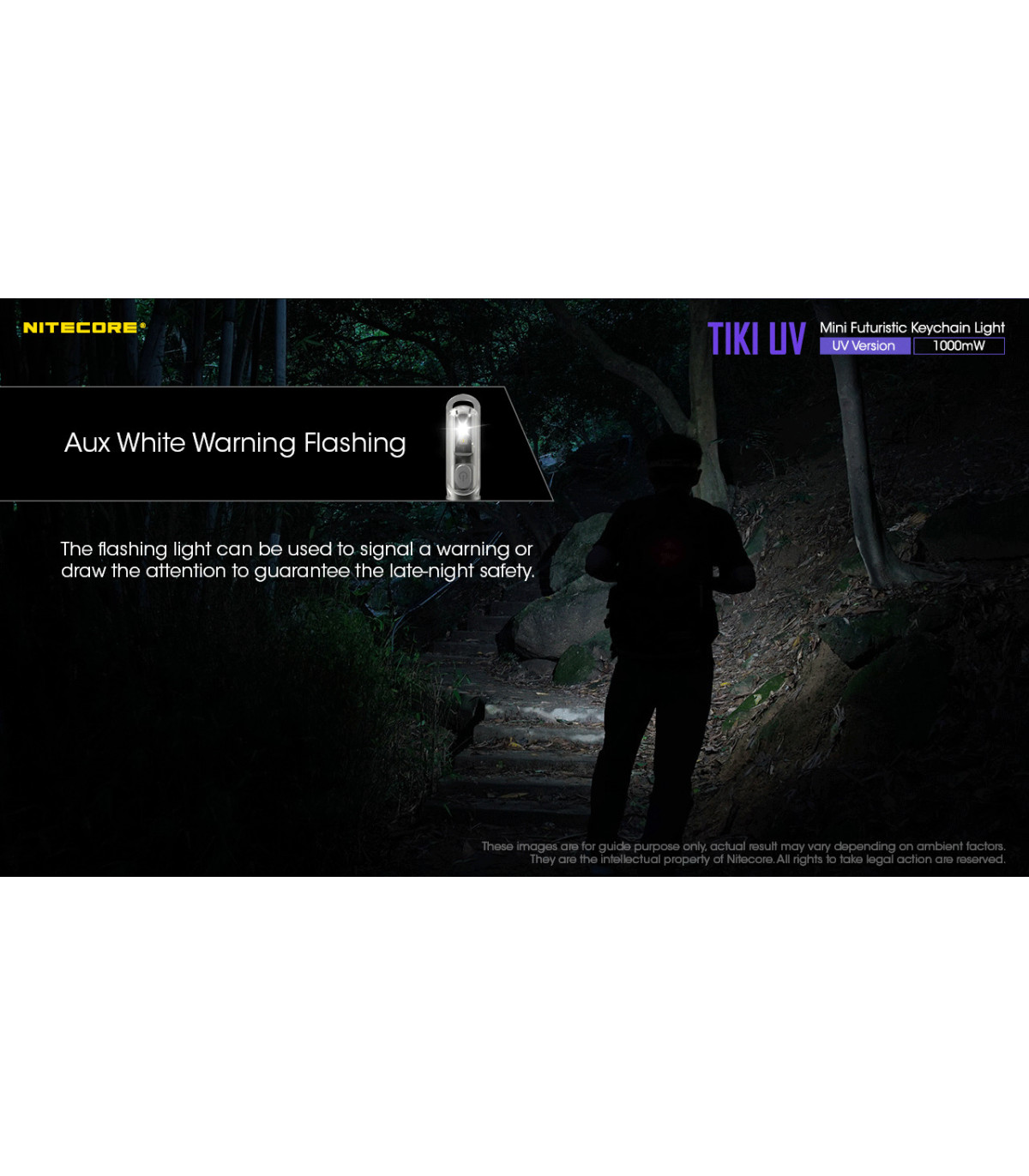 ΦΑΚΟΣ LED NITECORE TIKI UV, USB-C, 1000 mW