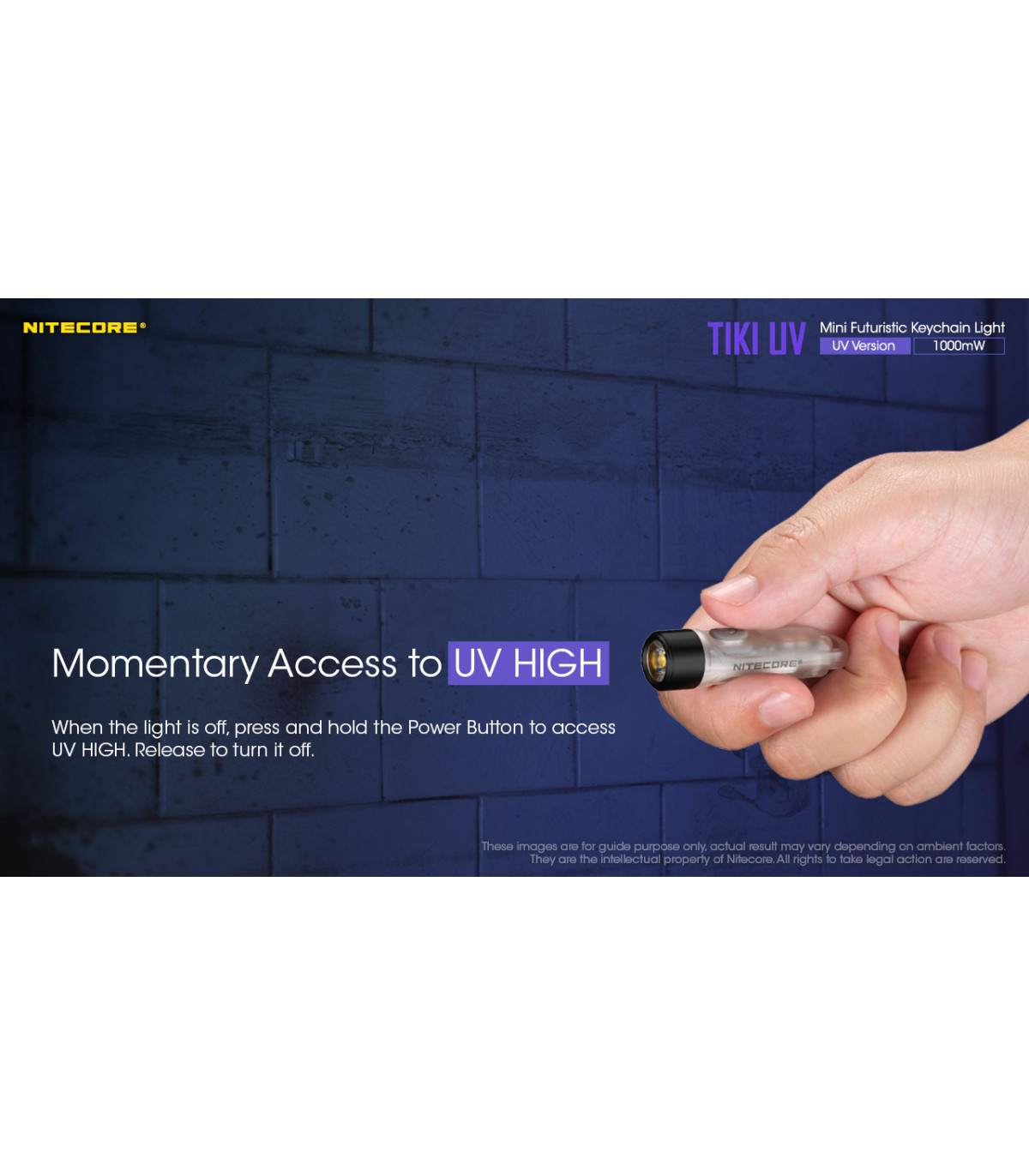 ΦΑΚΟΣ LED NITECORE TIKI UV, USB-C, 1000 mW