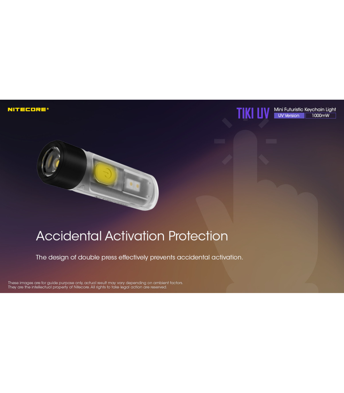ΦΑΚΟΣ LED NITECORE TIKI UV, USB-C, 1000 mW