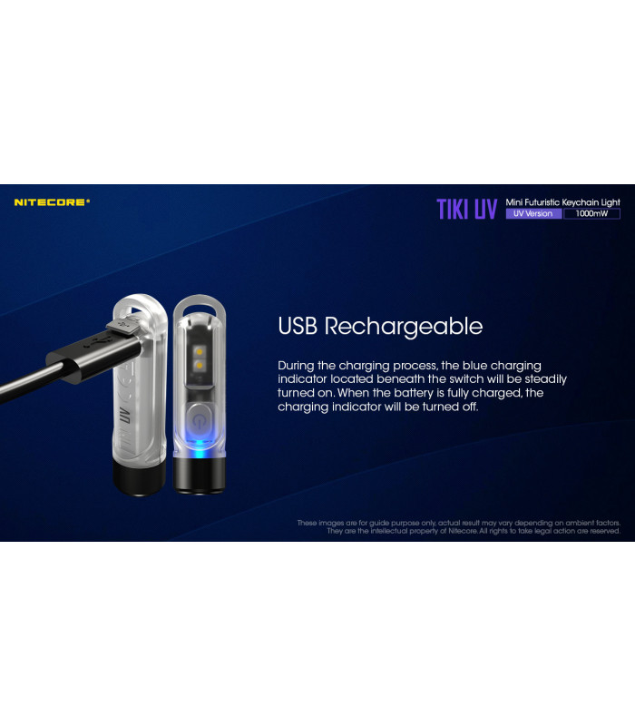 ΦΑΚΟΣ LED NITECORE TIKI UV, USB-C, 1000 mW