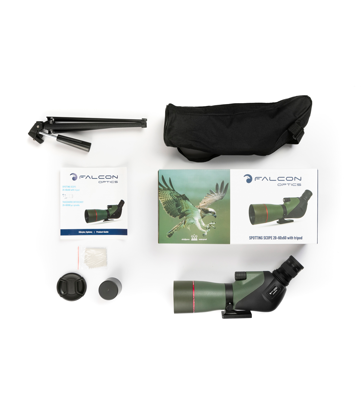 ΤΗΛΕΣΚΟΠΙΟ FALCON Optics Spotting Scope 20-60x60, Black