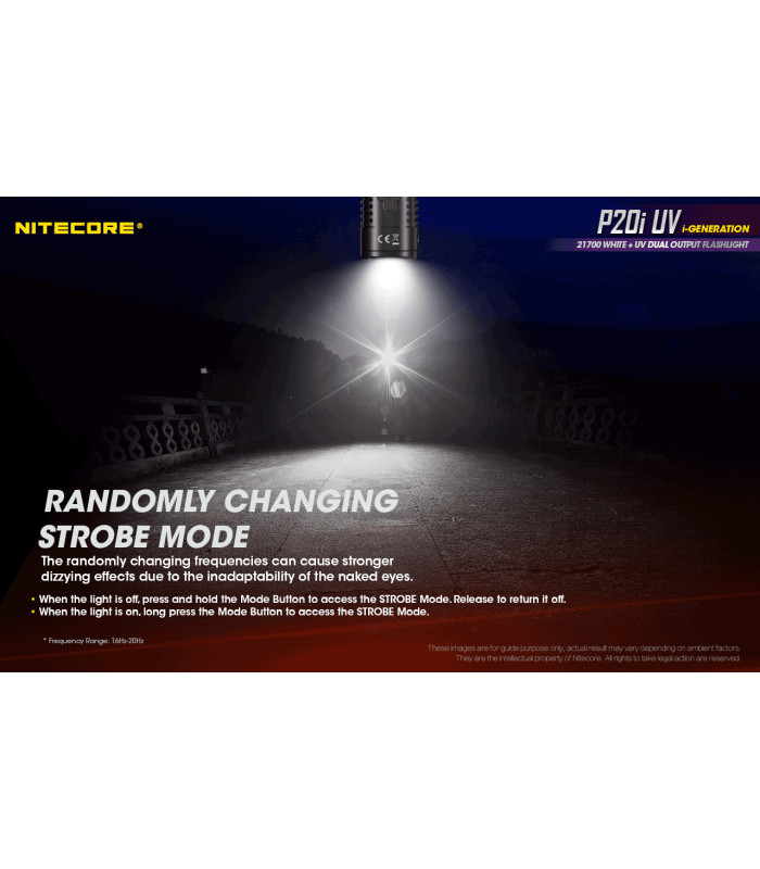 ΦΑΚΟΣ LED NITECORE PRECISE P20I UV, Tactical, Strobe Ready