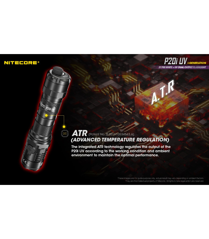 ΦΑΚΟΣ LED NITECORE PRECISE P20I UV, Tactical, Strobe Ready