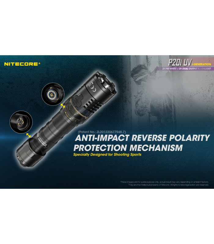 ΦΑΚΟΣ LED NITECORE PRECISE P20I UV, Tactical, Strobe Ready