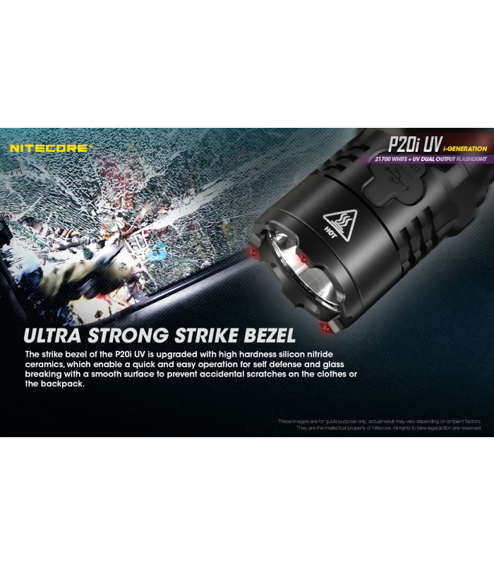 ΦΑΚΟΣ LED NITECORE PRECISE P20I UV, Tactical, Strobe Ready