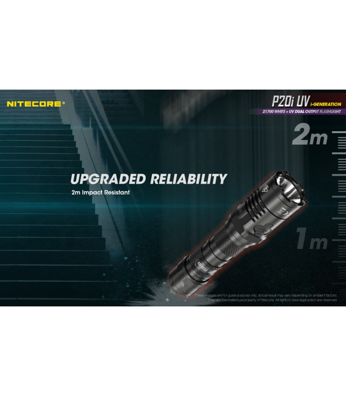 ΦΑΚΟΣ LED NITECORE PRECISE P20I UV, Tactical, Strobe Ready
