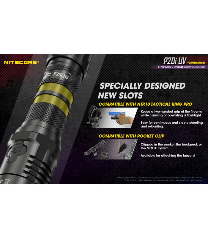 ΦΑΚΟΣ LED NITECORE PRECISE P20I UV, Tactical, Strobe Ready