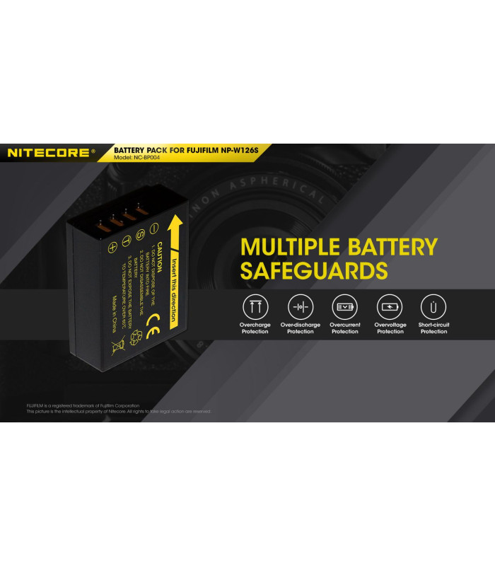 ΜΠΑΤΑΡΙΑ NITECORE for Fujifilm NP-W126S, 7.2V , 1140mAh, 8.4Wh