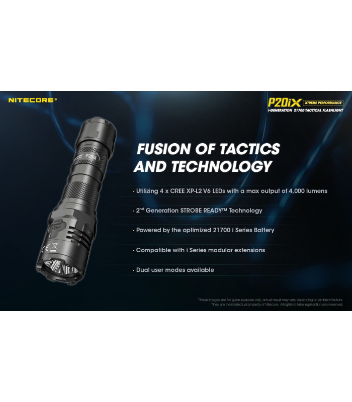 ΦΑΚΟΣ LED NITECORE PRECISE P20ix, Tactical, Strobe Ready
