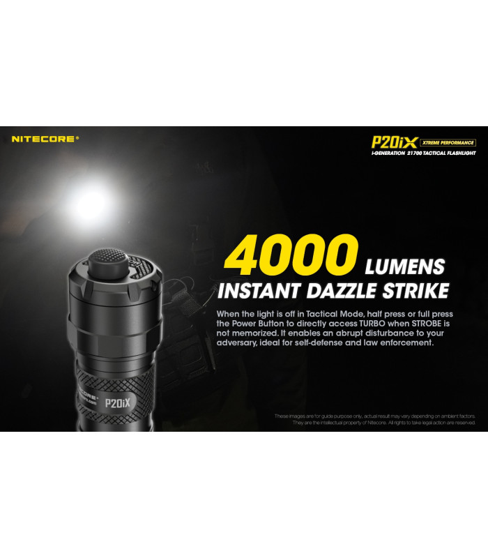 ΦΑΚΟΣ LED NITECORE PRECISE P20ix, Tactical, Strobe Ready