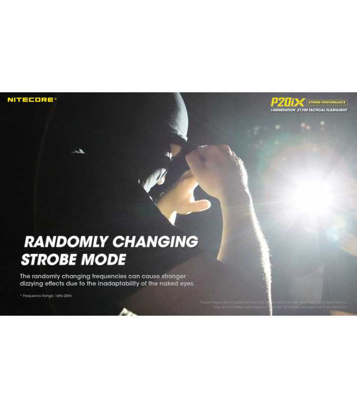 ΦΑΚΟΣ LED NITECORE PRECISE P20ix, Tactical, Strobe Ready