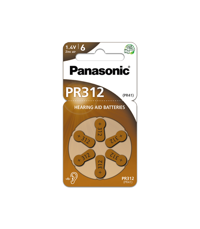 ΜΠΑΤΑΡΙΑ PANASONIC PR312 - Ακουστικών 6άδα